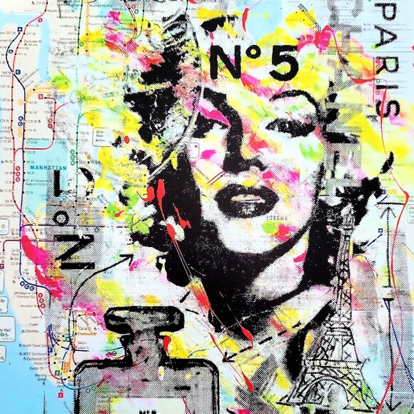 Marilyn Monroe Other - Rare Marilyn Monroe NYC Subway Map Art Metal Sign 8x12" Limited Edition